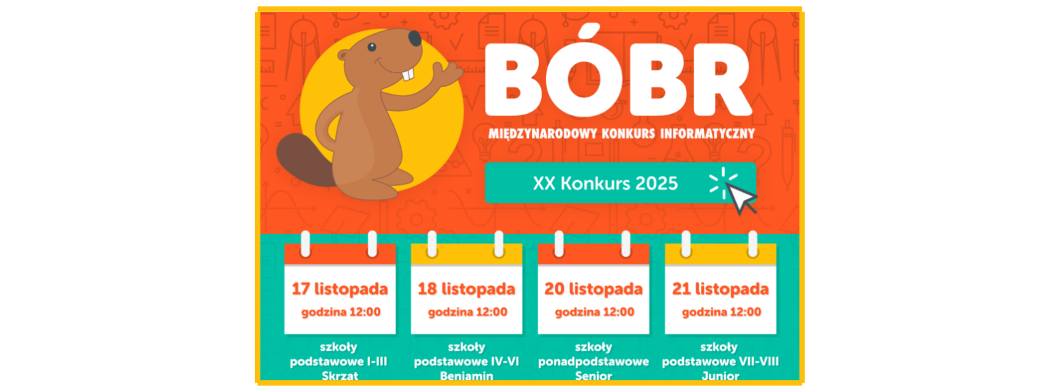 Jubileuszowy XX Konkurs Informatyczny Bóbr 2025 w roku szkolnym 2025/2026