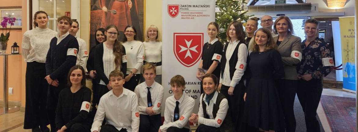Udział uczniów w 23. Opłatku Maltańskim w Krakowie
