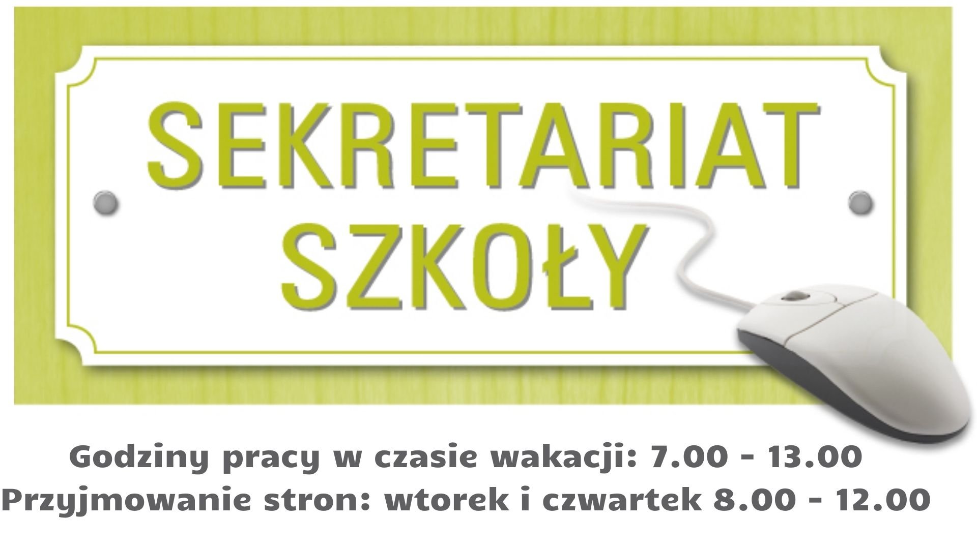 Godziny pracy sekretariatu