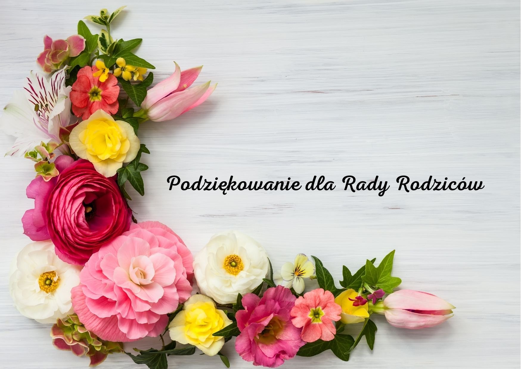 Podziękowanie dla Rady Rodziców