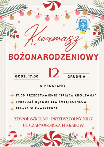 Zapraszamy na Kiermasz Świąteczny!