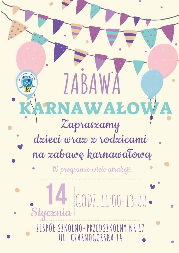 Zabawa karnawałowa!