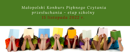 Szkolny etap Małopolskiego Konkursu Pięknego Czytania